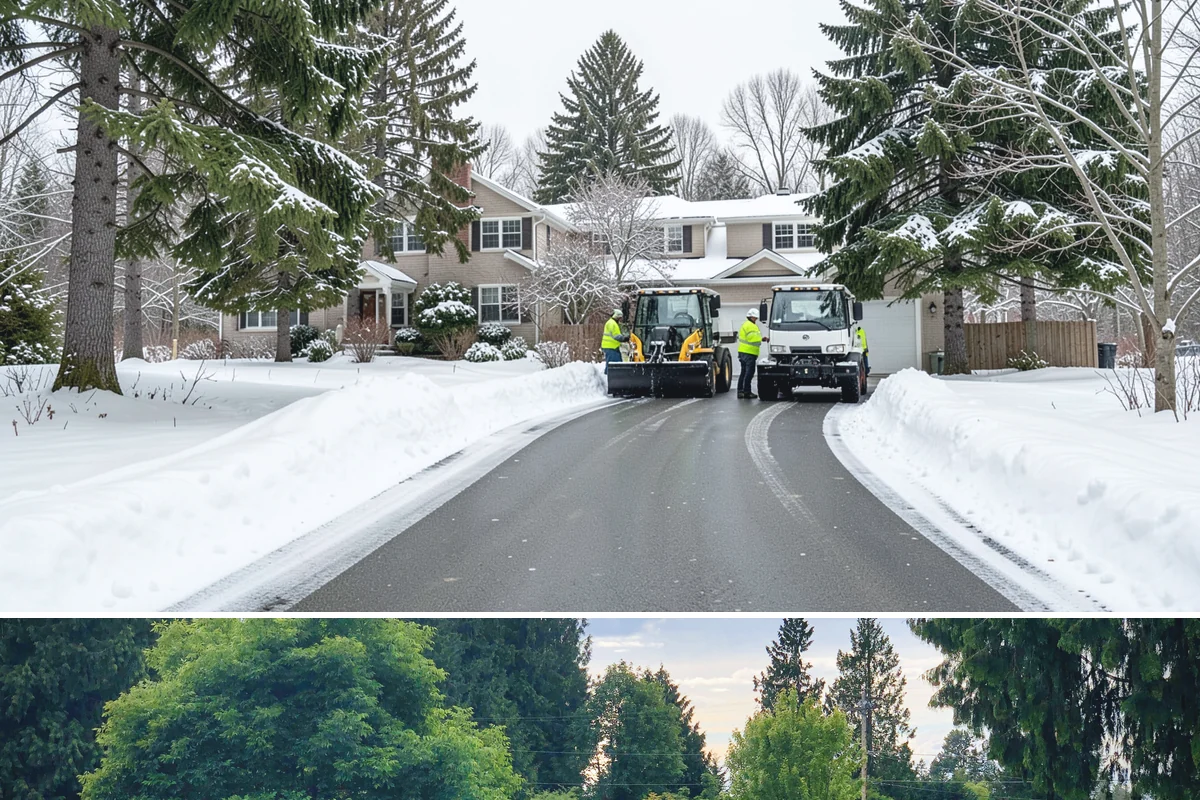 Condominium Snow Plowing in Bonney Lake, Pierce County, WA - Get on the schedule in autumn so your association is covered before the first freeze locks the courtyards in ice.