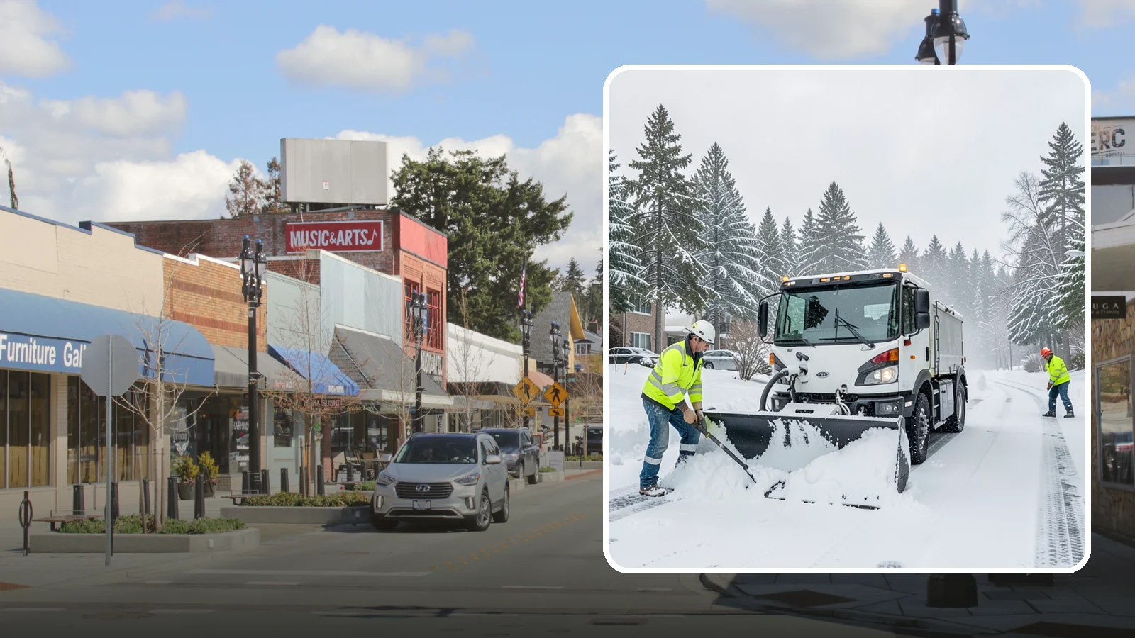 Condominium Snow Plowing in Bothell, King County, WA - We plow condominium drive lanes, deeded parking, and entry courts so owners and their guests keep safe footing during a snow...