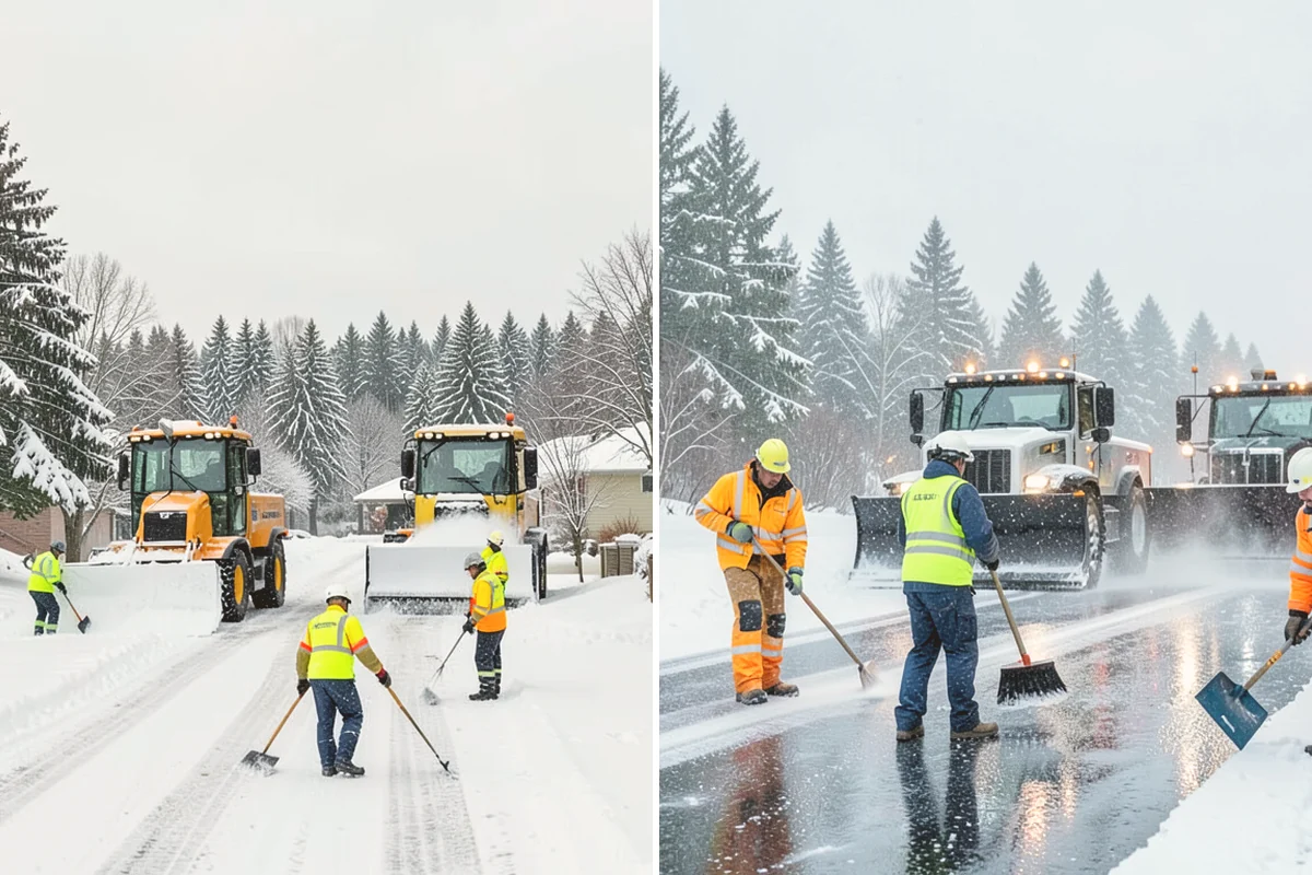 Condominium Snow Plowing in Bothell, King County, WA - Review the site plan to separate deeded stalls from common lanes and visitor parking