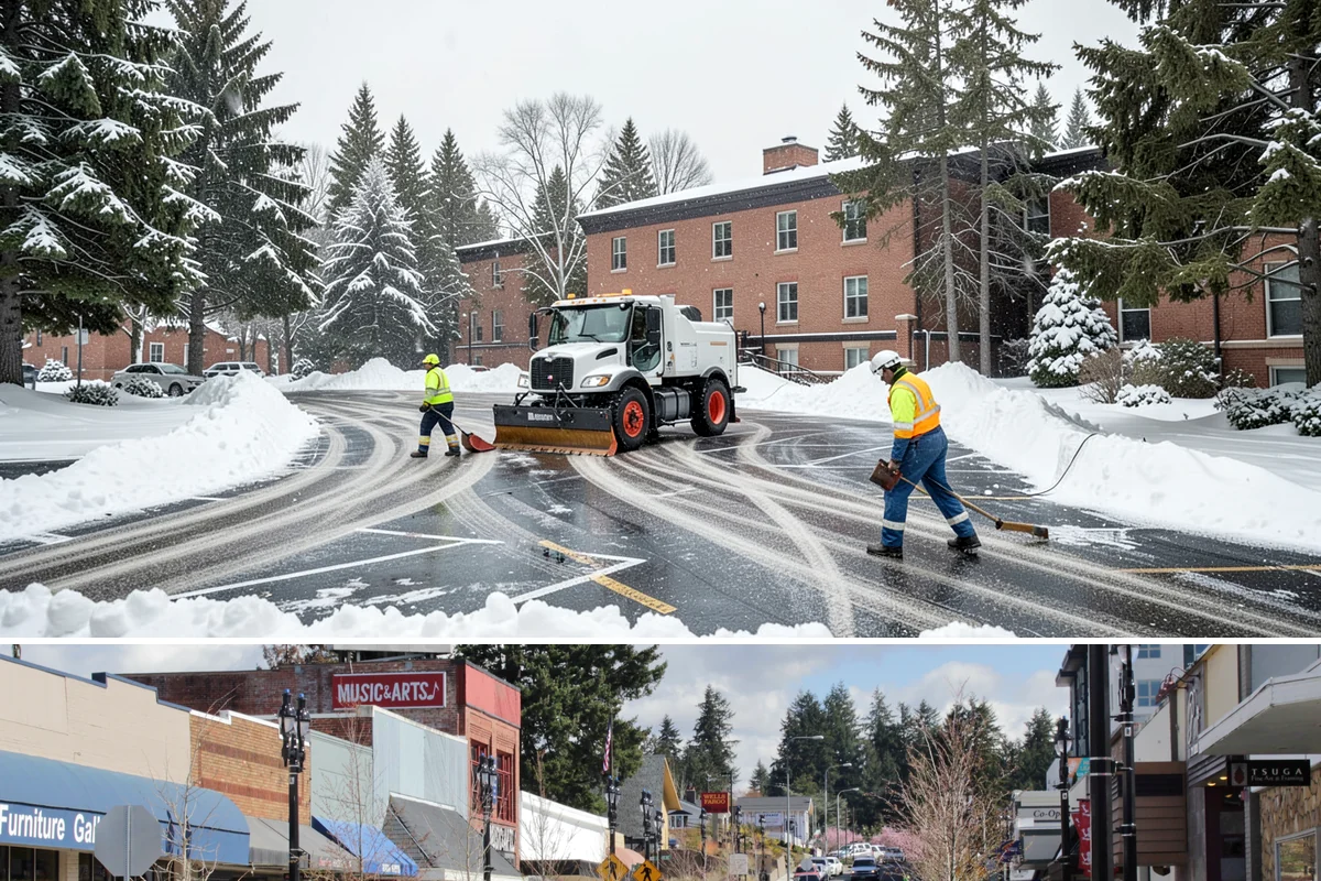 Condominium Snow Plowing in Bothell, King County, WA - Get on the schedule in autumn so your association is covered before the first freeze locks the courtyards in ice.
