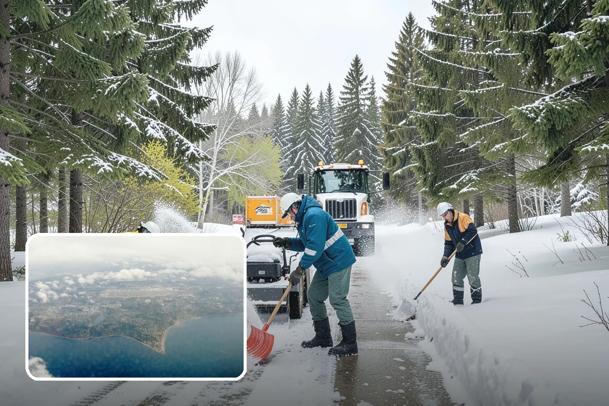 Condominium Snow Plowing in Burien, King County, WA - Interior drive lanes and visitor stalls cleared without blocking deeded spaces