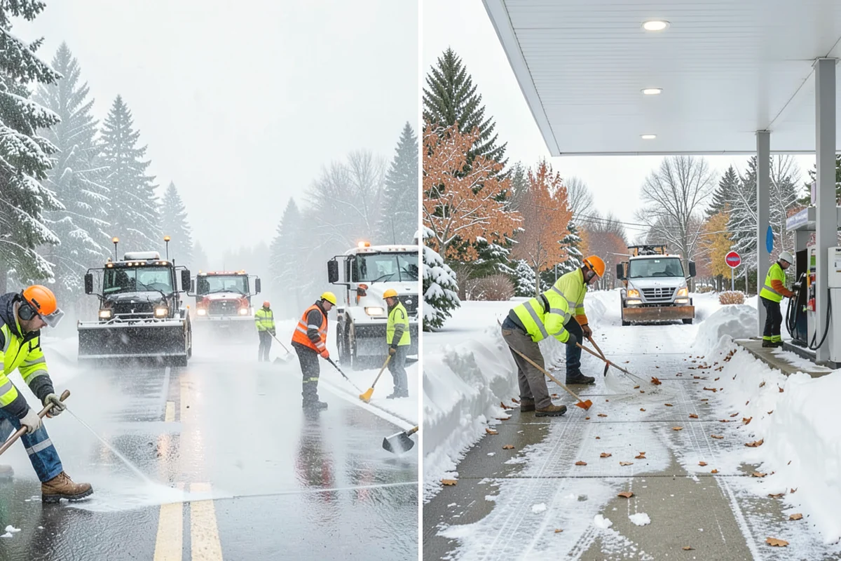 Condominium Snow Plowing in Burien, King County, WA - Review the site plan to separate deeded stalls from common lanes and visitor parking