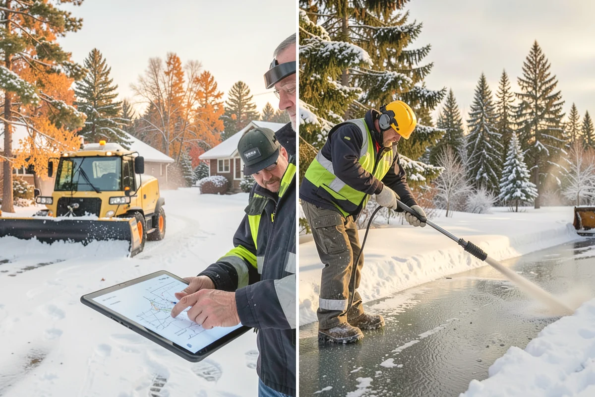 Condominium Snow Plowing in Carnation, King County, WA - Review the site plan to separate deeded stalls from common lanes and visitor parking