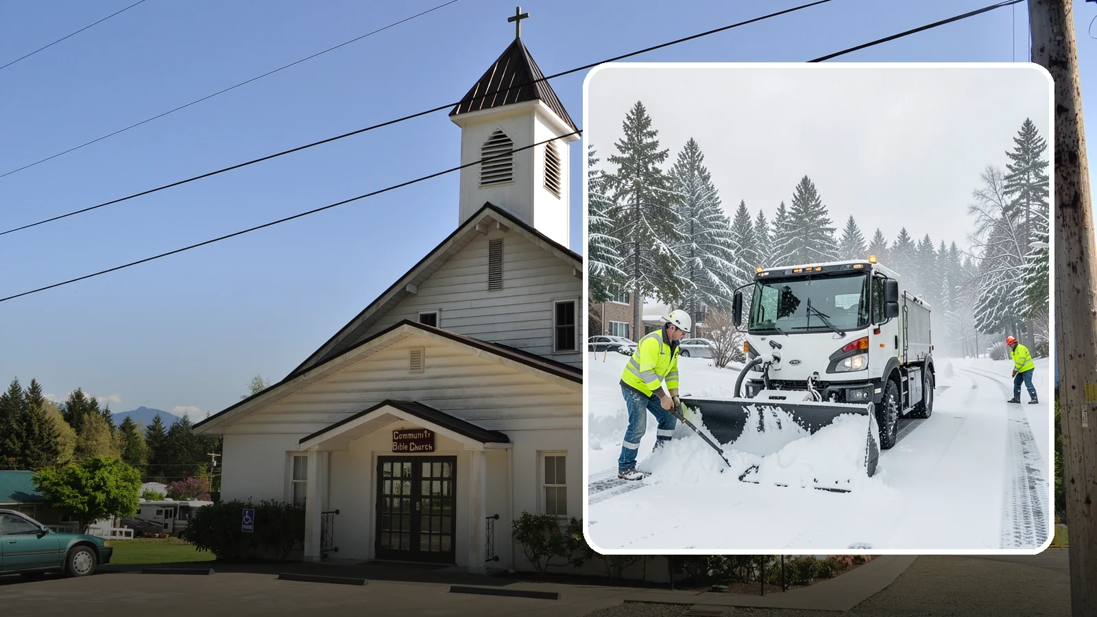 Condominium Snow Plowing in Concrete, Skagit County, WA - We plow condominium drive lanes, deeded parking, and entry courts so owners and their guests keep safe footing during a snow...