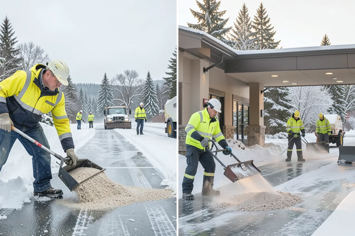 Condominium Snow Plowing in Coupeville, Island County, WA - Review the site plan to separate deeded stalls from common lanes and visitor parking