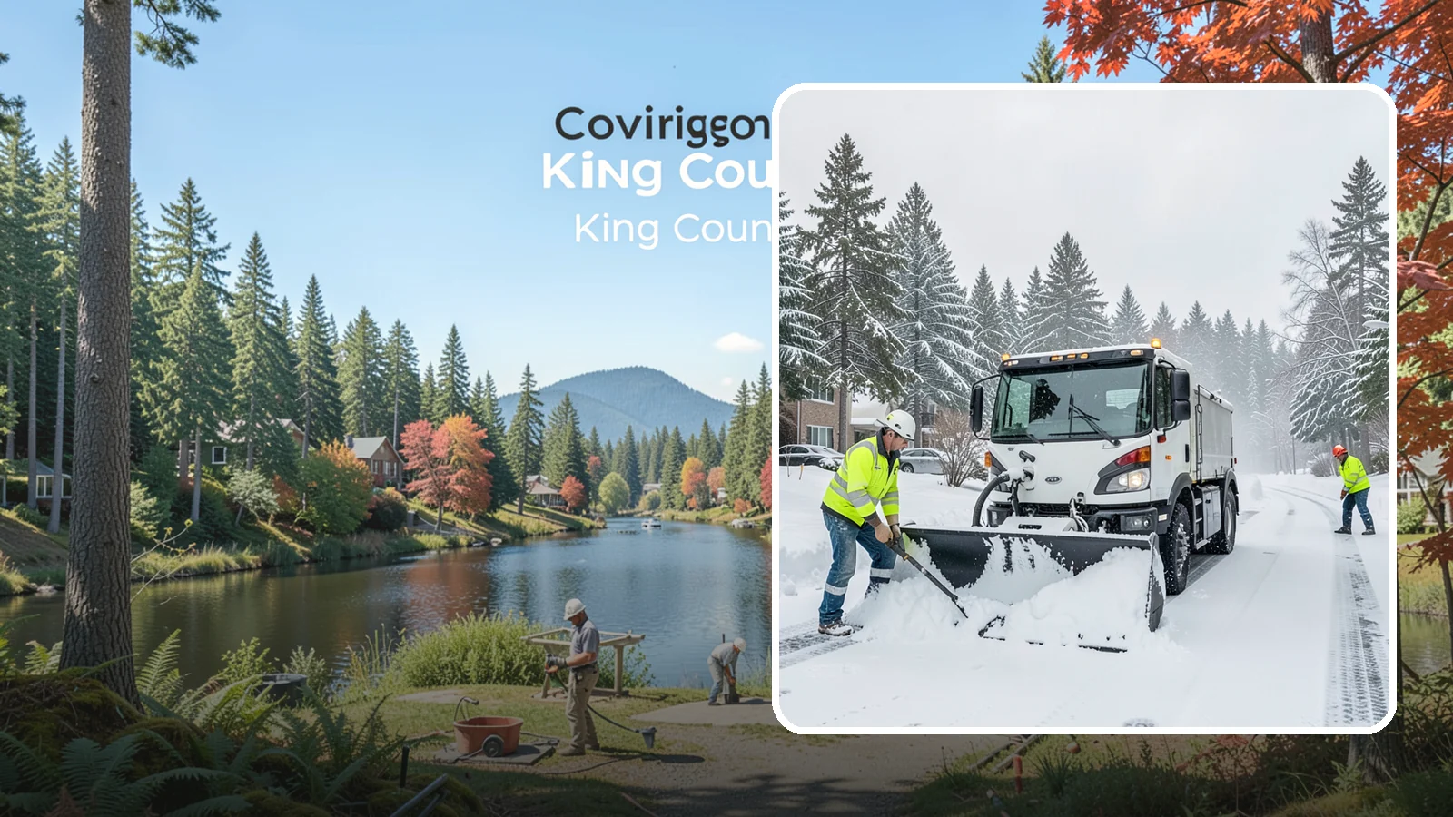 Condominium Snow Plowing in Covington, King County, WA - We plow condominium drive lanes, deeded parking, and entry courts so owners and their guests keep safe footing during a snow...