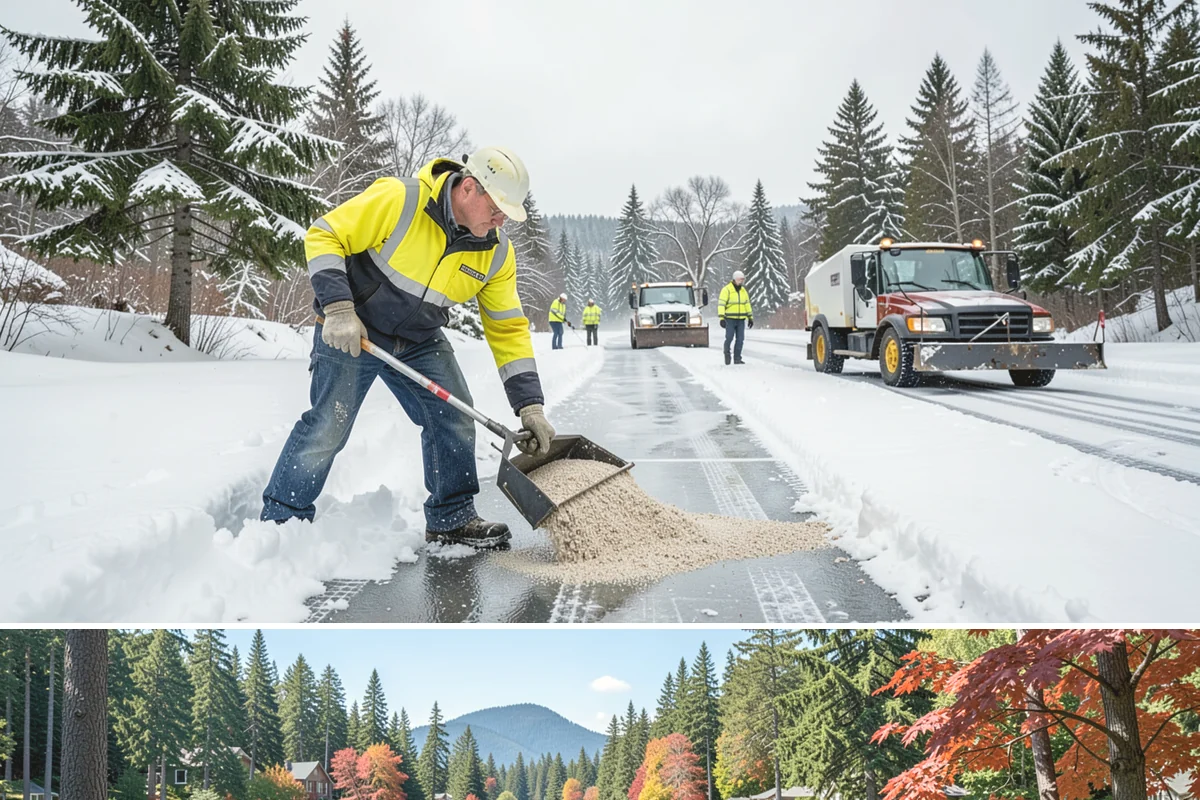 Condominium Snow Plowing in Covington, King County, WA - Get on the schedule in autumn so your association is covered before the first freeze locks the courtyards in ice.