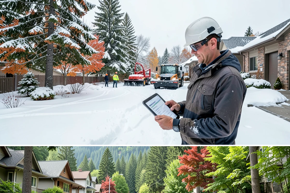 Condominium Snow Plowing in Darrington, Snohomish County, WA - Get on the schedule in autumn so your association is covered before the first freeze locks the courtyards in ice.