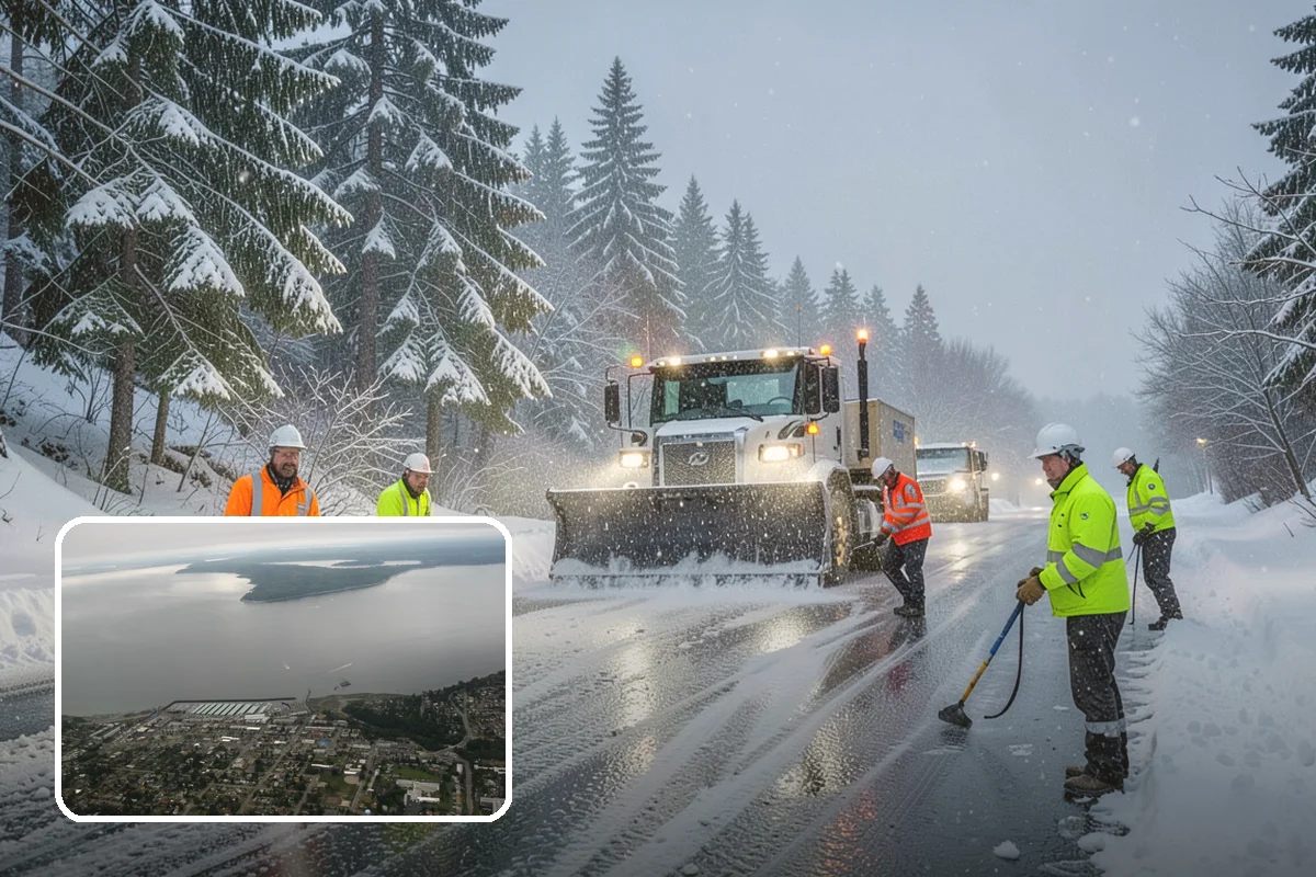 Condominium Snow Plowing in Des Moines, King County, WA - Interior drive lanes and visitor stalls cleared without blocking deeded spaces