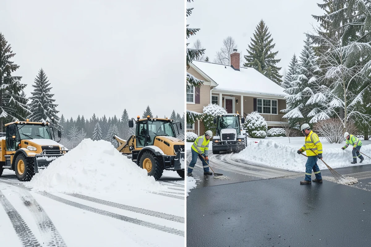 Condominium Snow Plowing in Des Moines, King County, WA - Review the site plan to separate deeded stalls from common lanes and visitor parking