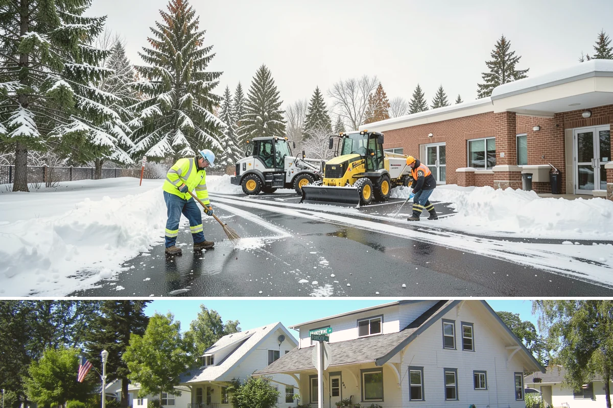 Condominium Snow Plowing in DuPont, Pierce County, WA - Get on the schedule in autumn so your association is covered before the first freeze locks the courtyards in ice.
