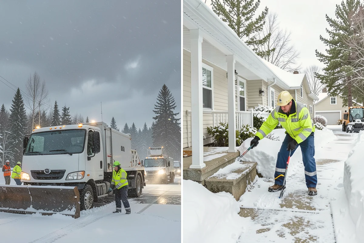 Condominium Snow Plowing in Eatonville, Pierce County, WA - Review the site plan to separate deeded stalls from common lanes and visitor parking
