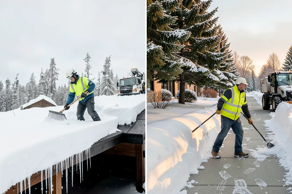 Condominium Snow Plowing in Enumclaw, King County, WA - Review the site plan to separate deeded stalls from common lanes and visitor parking