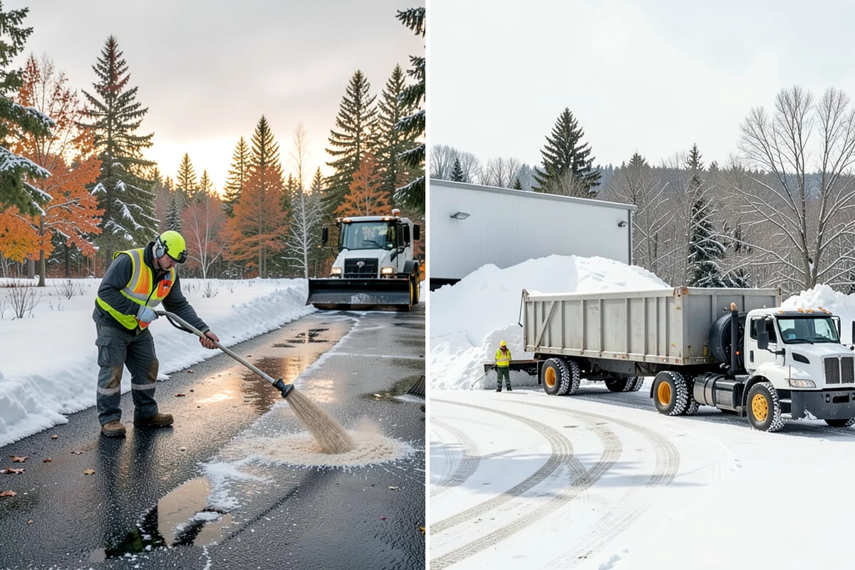 Condominium Snow Plowing in Federal Way, King County, WA - Review the site plan to separate deeded stalls from common lanes and visitor parking