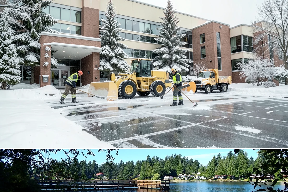 Condominium Snow Plowing in Federal Way, King County, WA - Get on the schedule in autumn so your association is covered before the first freeze locks the courtyards in ice.