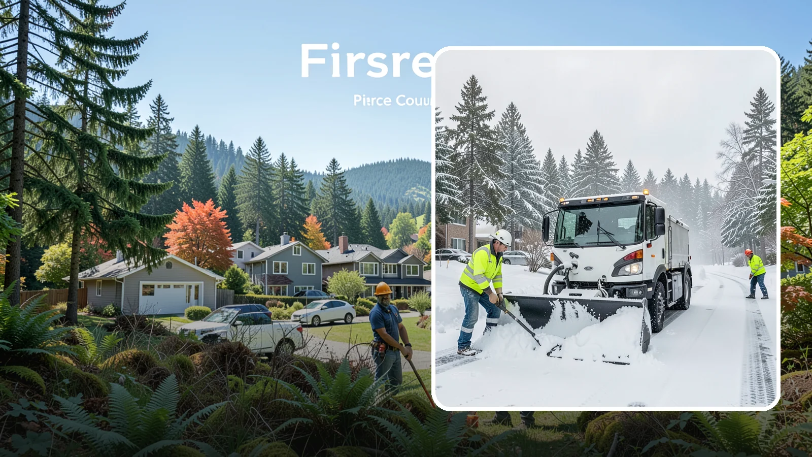 Condominium Snow Plowing in Fircrest, Pierce County, WA - We plow condominium drive lanes, deeded parking, and entry courts so owners and their guests keep safe footing during a snow...