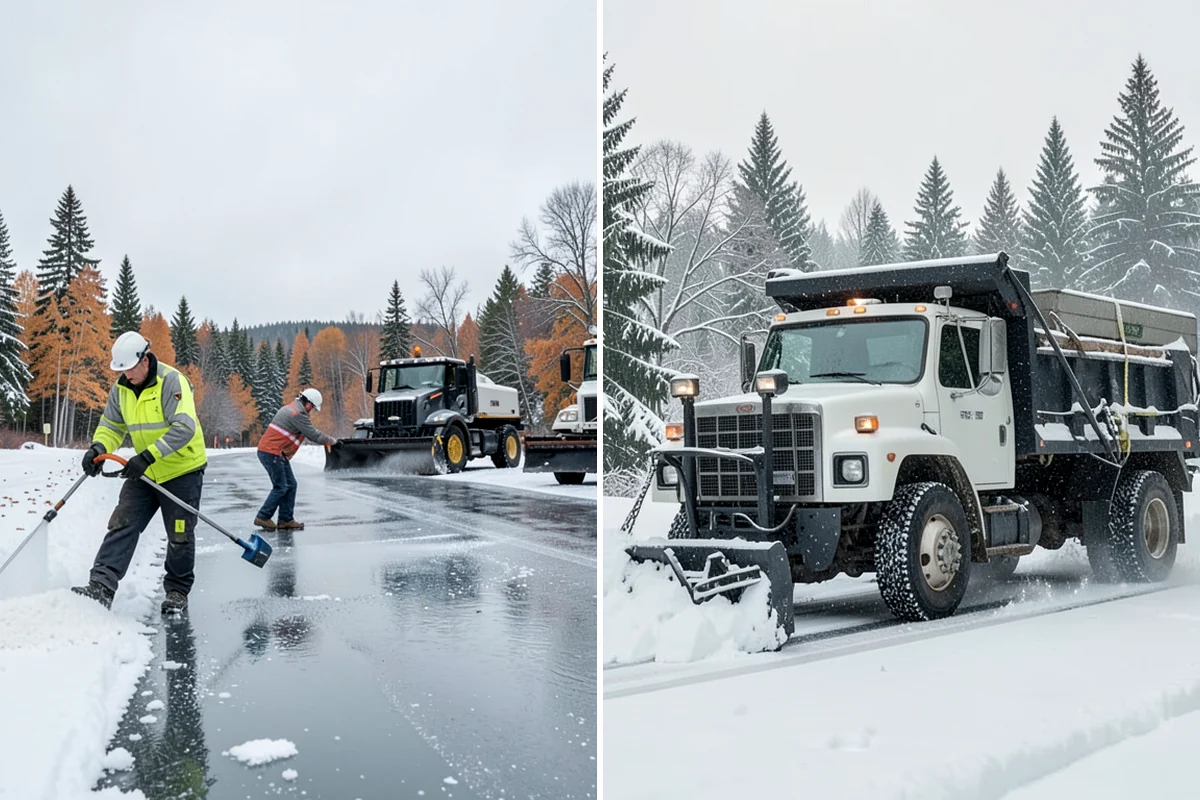 Condominium Snow Plowing in Fircrest, Pierce County, WA - Review the site plan to separate deeded stalls from common lanes and visitor parking