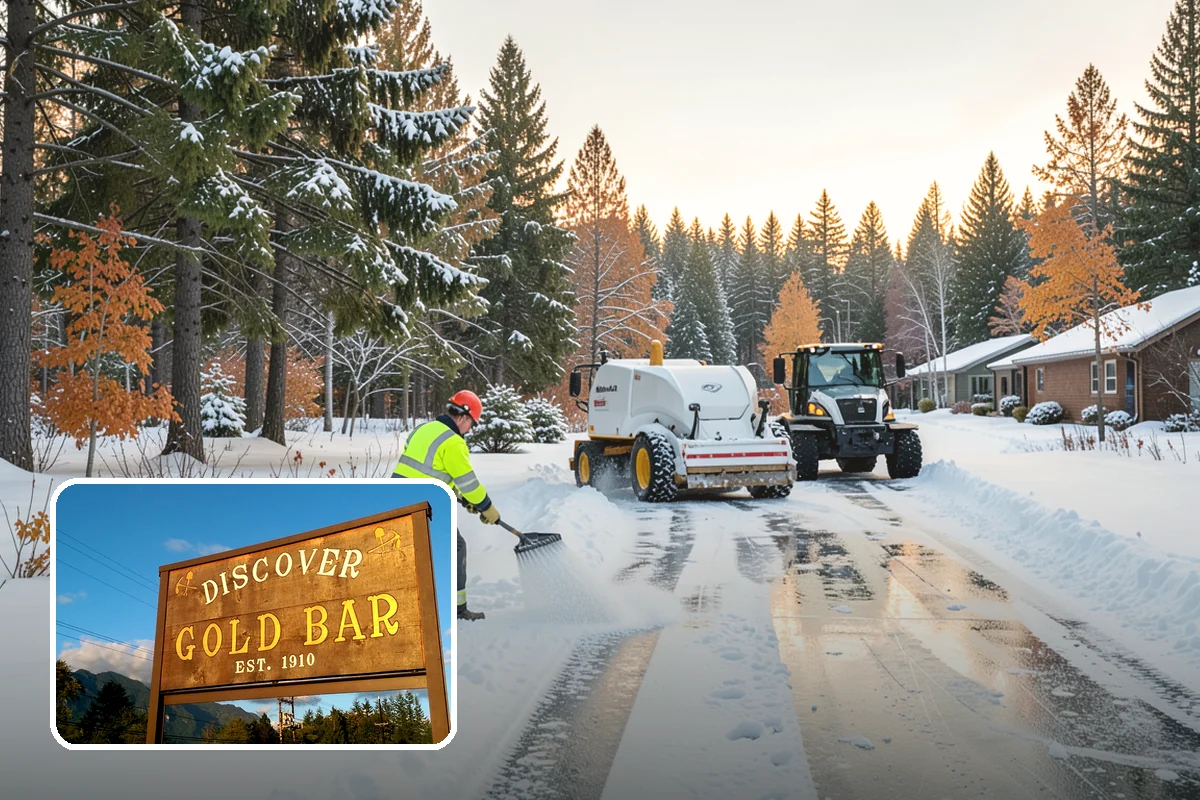 Condominium Snow Plowing in Gold Bar, Snohomish County, WA - Interior drive lanes and visitor stalls cleared without blocking deeded spaces