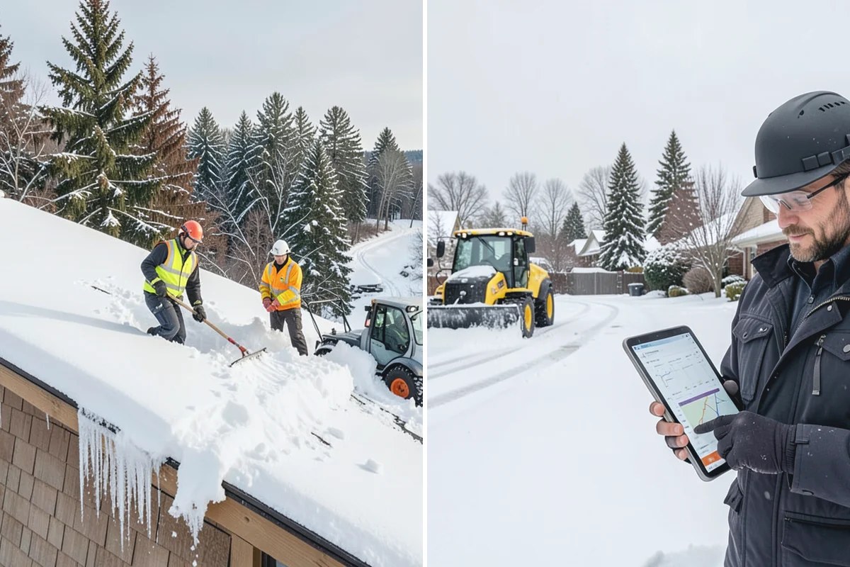 Condominium Snow Plowing in Hamilton, Skagit County, WA - Review the site plan to separate deeded stalls from common lanes and visitor parking