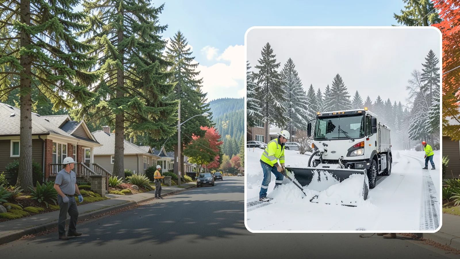 Condominium Snow Plowing in Hunts Point, King County, WA - We plow condominium drive lanes, deeded parking, and entry courts so owners and their guests keep safe footing during a snow...