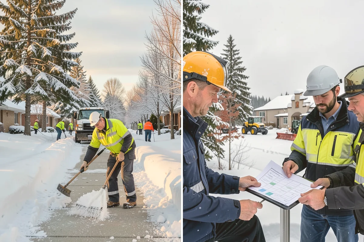 Condominium Snow Plowing in Index, Snohomish County, WA - Review the site plan to separate deeded stalls from common lanes and visitor parking