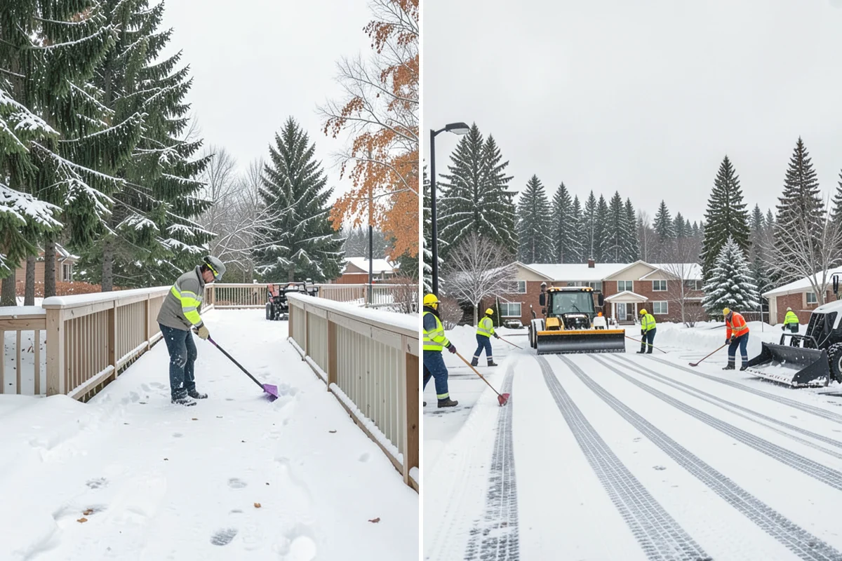 Condominium Snow Plowing in Issaquah, King County, WA - Review the site plan to separate deeded stalls from common lanes and visitor parking