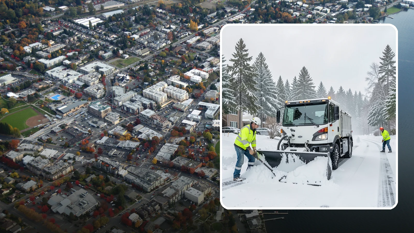 Condominium Snow Plowing in Kirkland, King County, WA - We plow condominium drive lanes, deeded parking, and entry courts so owners and their guests keep safe footing during a snow...