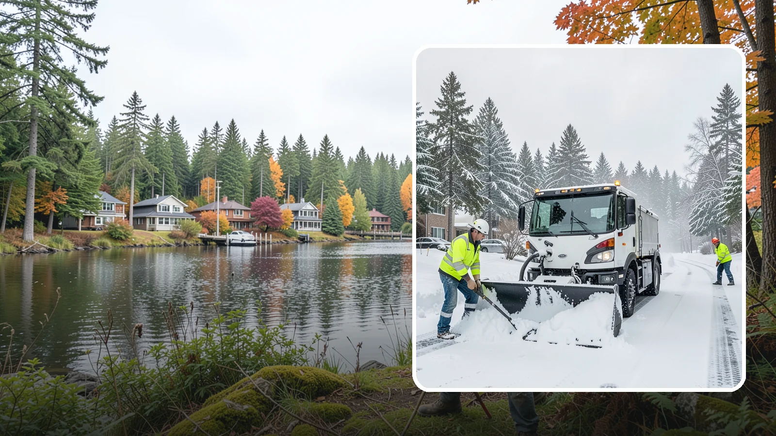 Condominium Snow Plowing in La Conner, Skagit County, WA - We plow condominium drive lanes, deeded parking, and entry courts so owners and their guests keep safe footing during a snow...