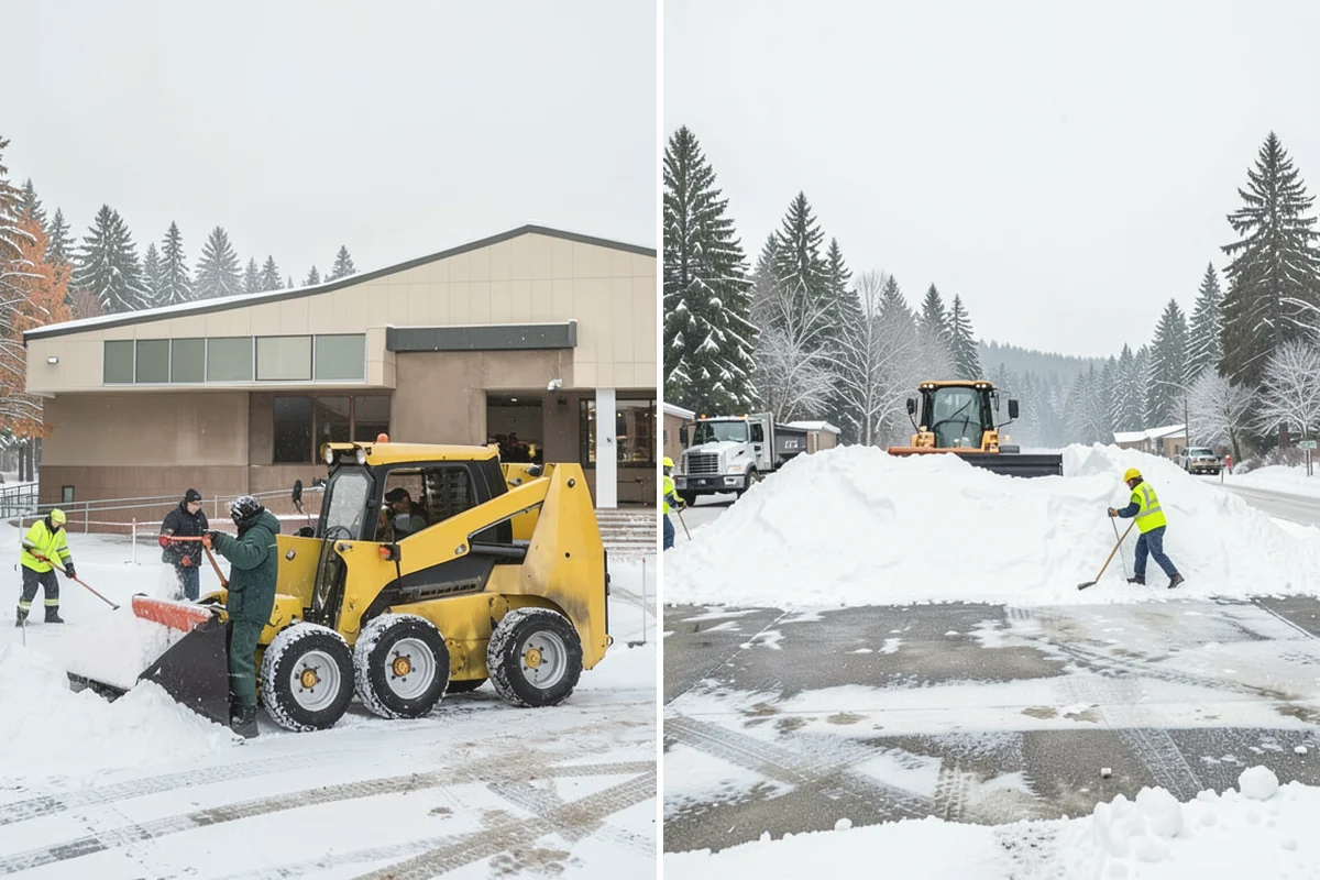 Condominium Snow Plowing in La Conner, Skagit County, WA - Review the site plan to separate deeded stalls from common lanes and visitor parking