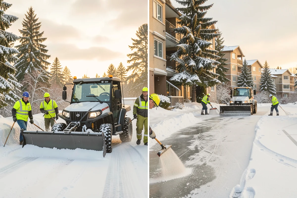 Condominium Snow Plowing in Langley, Island County, WA - Review the site plan to separate deeded stalls from common lanes and visitor parking