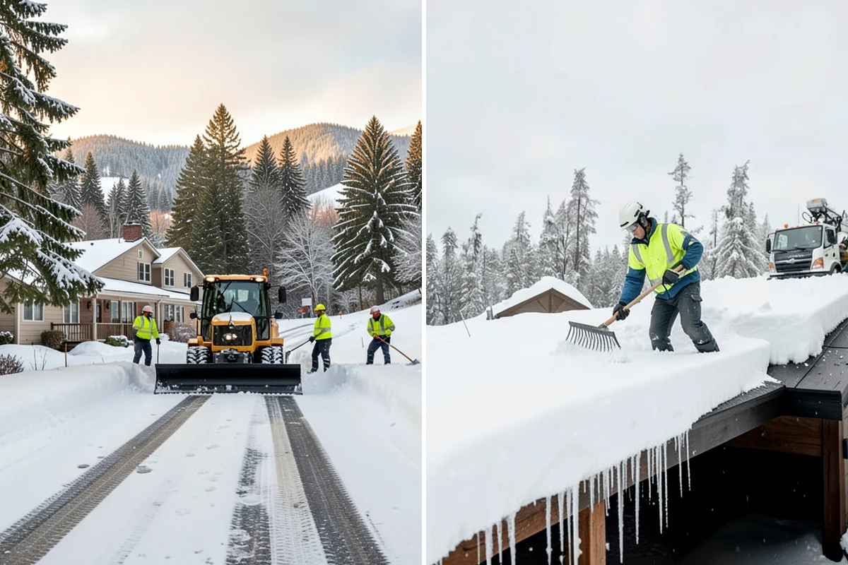 Condominium Snow Plowing in Lyman, Skagit County, WA - Review the site plan to separate deeded stalls from common lanes and visitor parking