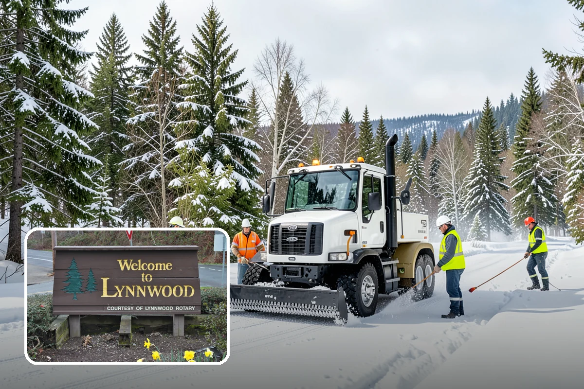 Condominium Snow Plowing in Lynnwood, Snohomish County, WA - Interior drive lanes and visitor stalls cleared without blocking deeded spaces