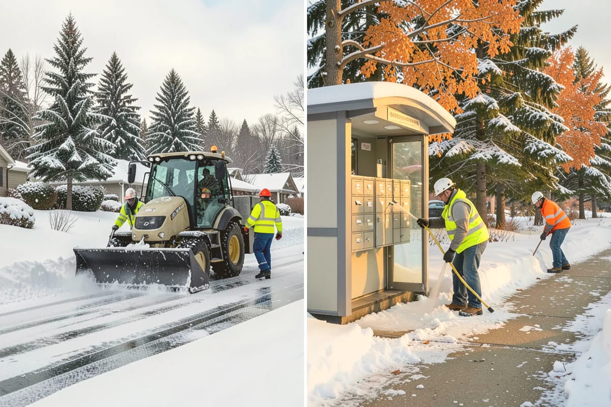 Condominium Snow Plowing in Lynnwood, Snohomish County, WA - Review the site plan to separate deeded stalls from common lanes and visitor parking