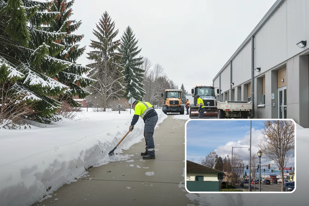 Condominium Snow Plowing in Marysville, Snohomish County, WA - Interior drive lanes and visitor stalls cleared without blocking deeded spaces