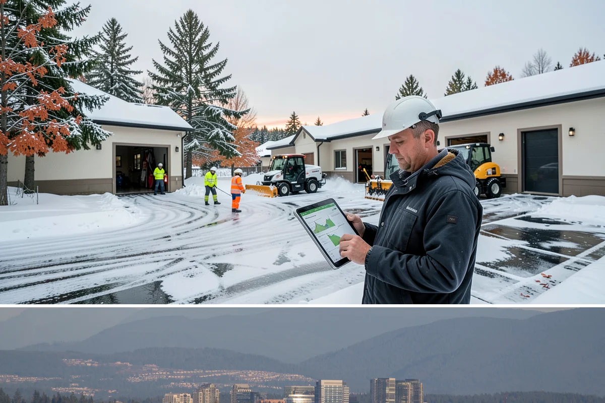Condominium Snow Plowing in Medina, King County, WA - Get on the schedule in autumn so your association is covered before the first freeze locks the courtyards in ice.