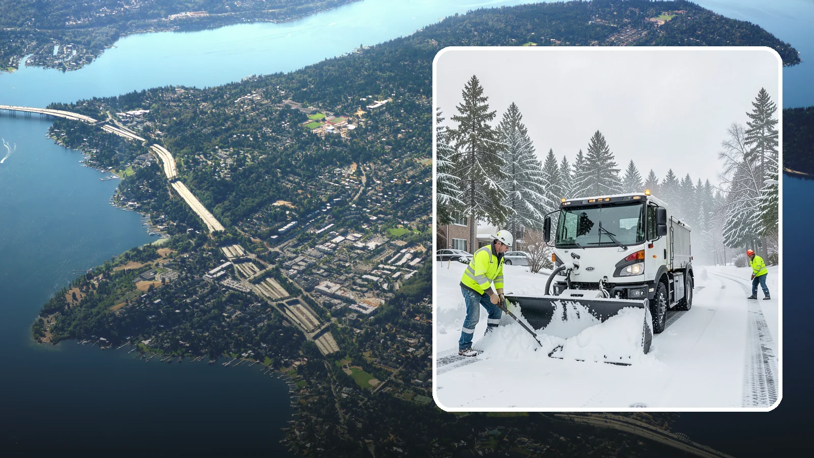Condominium Snow Plowing in Mercer Island, King County, WA - We plow condominium drive lanes, deeded parking, and entry courts so owners and their guests keep safe footing during a snow...