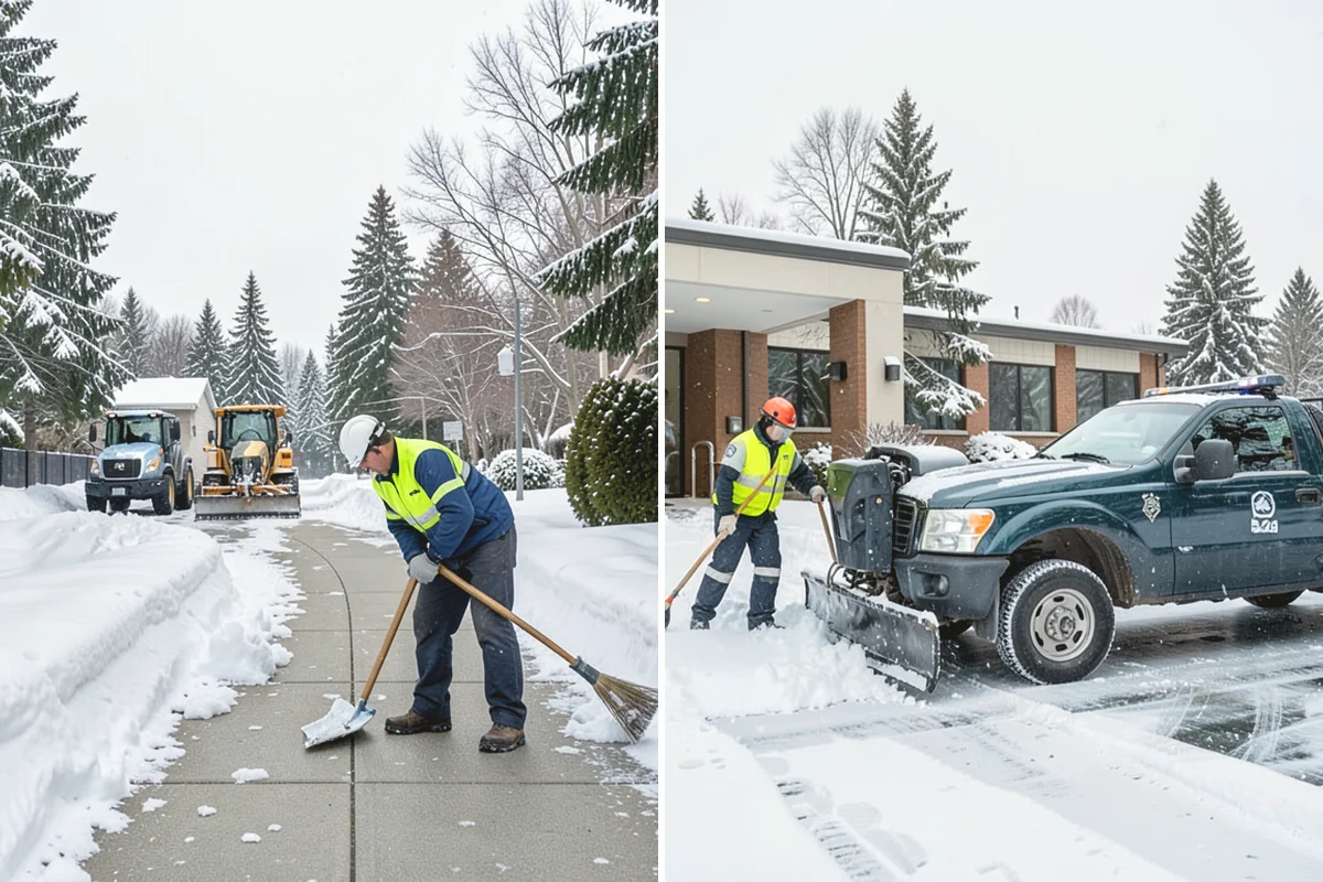Condominium Snow Plowing in Mill Creek, Snohomish County, WA - Review the site plan to separate deeded stalls from common lanes and visitor parking