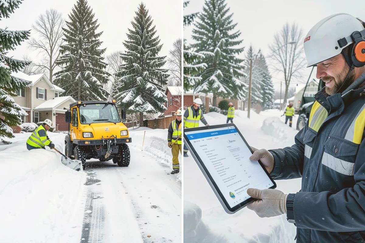 Condominium Snow Plowing in Milton, King County, WA - Review the site plan to separate deeded stalls from common lanes and visitor parking