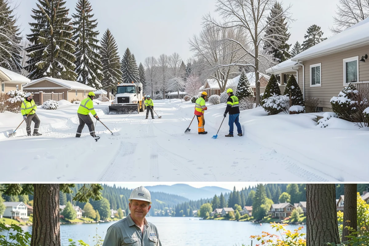 Condominium Snow Plowing in Milton, King County, WA - Get on the schedule in autumn so your association is covered before the first freeze locks the courtyards in ice.