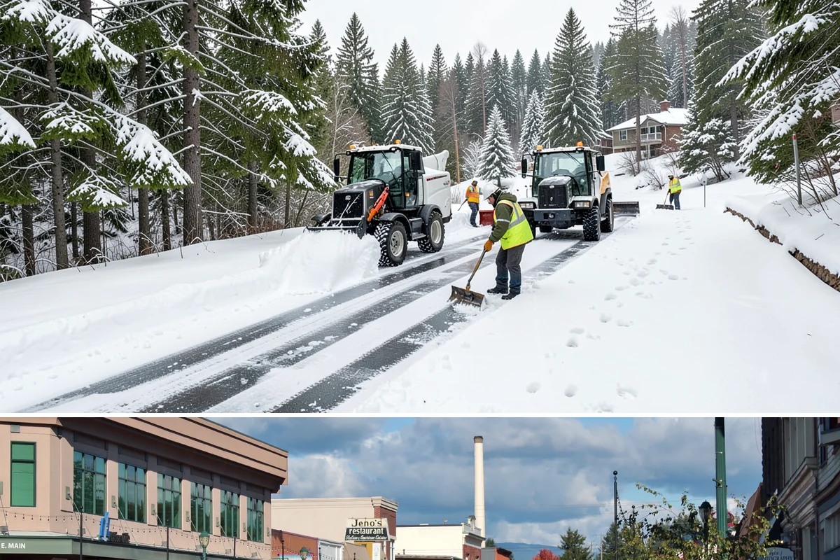 Condominium Snow Plowing in Monroe, Snohomish County, WA - Get on the schedule in autumn so your association is covered before the first freeze locks the courtyards in ice.