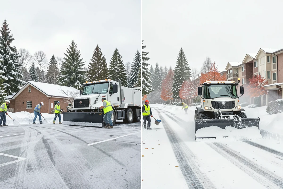 Condominium Snow Plowing in Mukilteo, Snohomish County, WA - Review the site plan to separate deeded stalls from common lanes and visitor parking