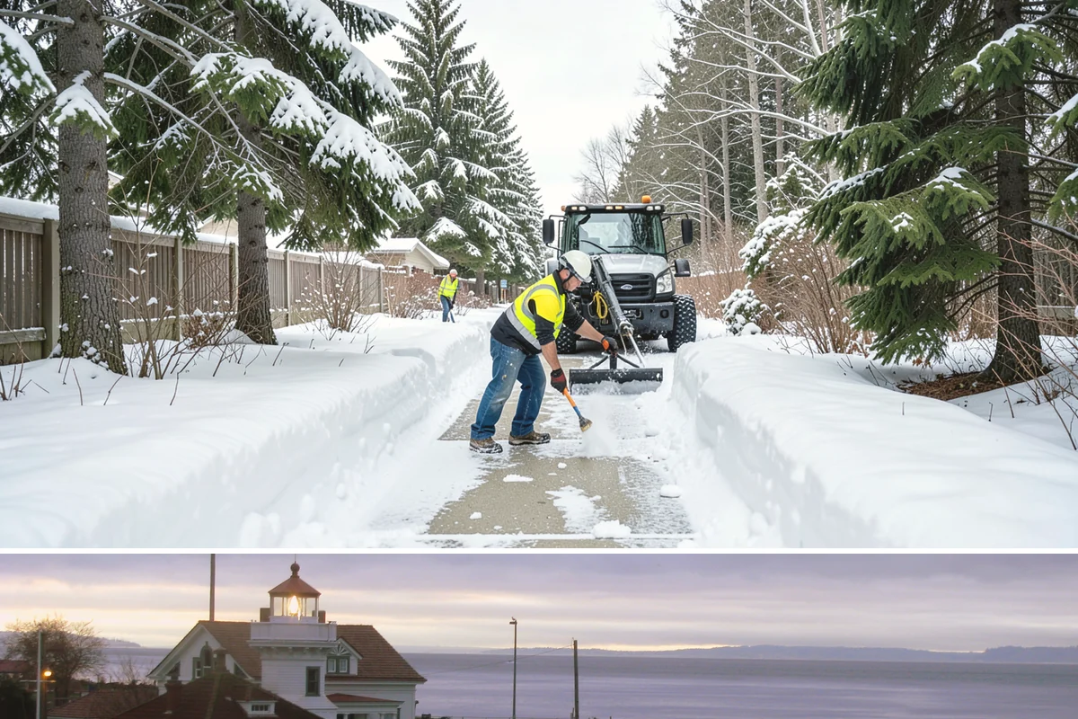 Condominium Snow Plowing in Mukilteo, Snohomish County, WA - Get on the schedule in autumn so your association is covered before the first freeze locks the courtyards in ice.