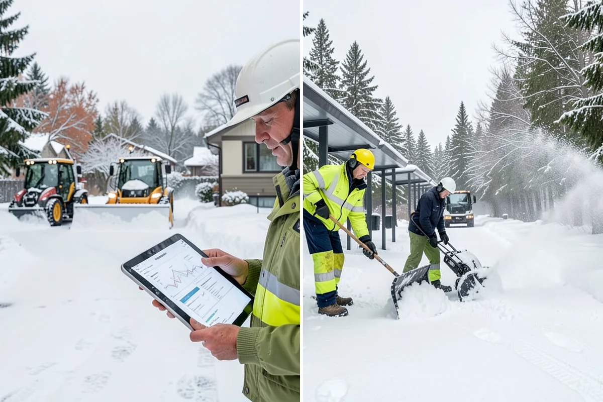 Condominium Snow Plowing in Normandy Park, King County, WA - Review the site plan to separate deeded stalls from common lanes and visitor parking