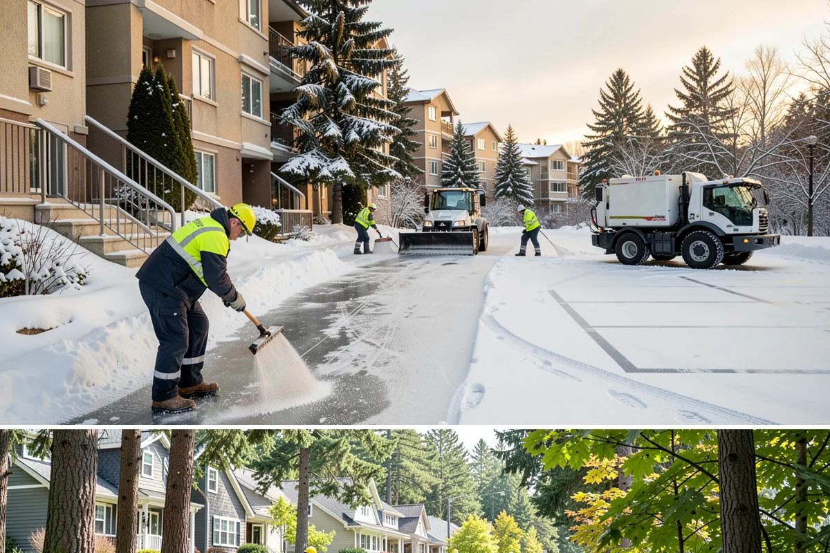 Condominium Snow Plowing in Normandy Park, King County, WA - Get on the schedule in autumn so your association is covered before the first freeze locks the courtyards in ice.