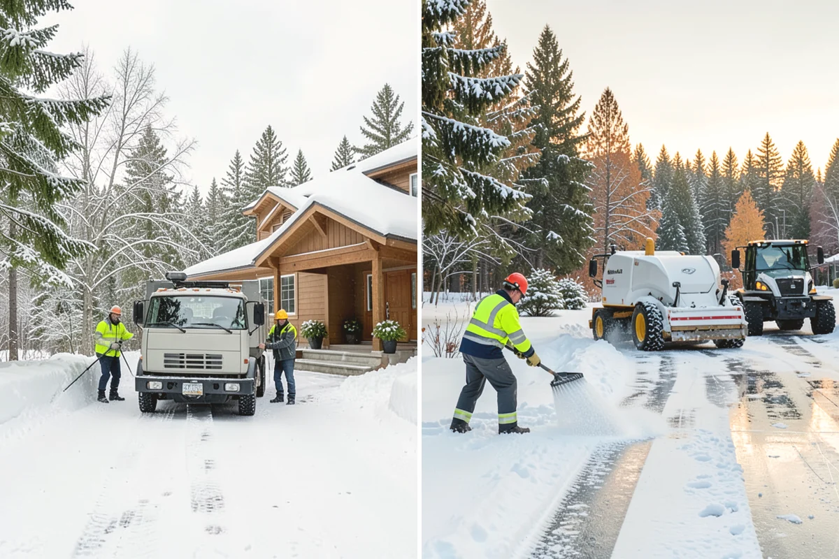 Condominium Snow Plowing in North Bend, King County, WA - Review the site plan to separate deeded stalls from common lanes and visitor parking