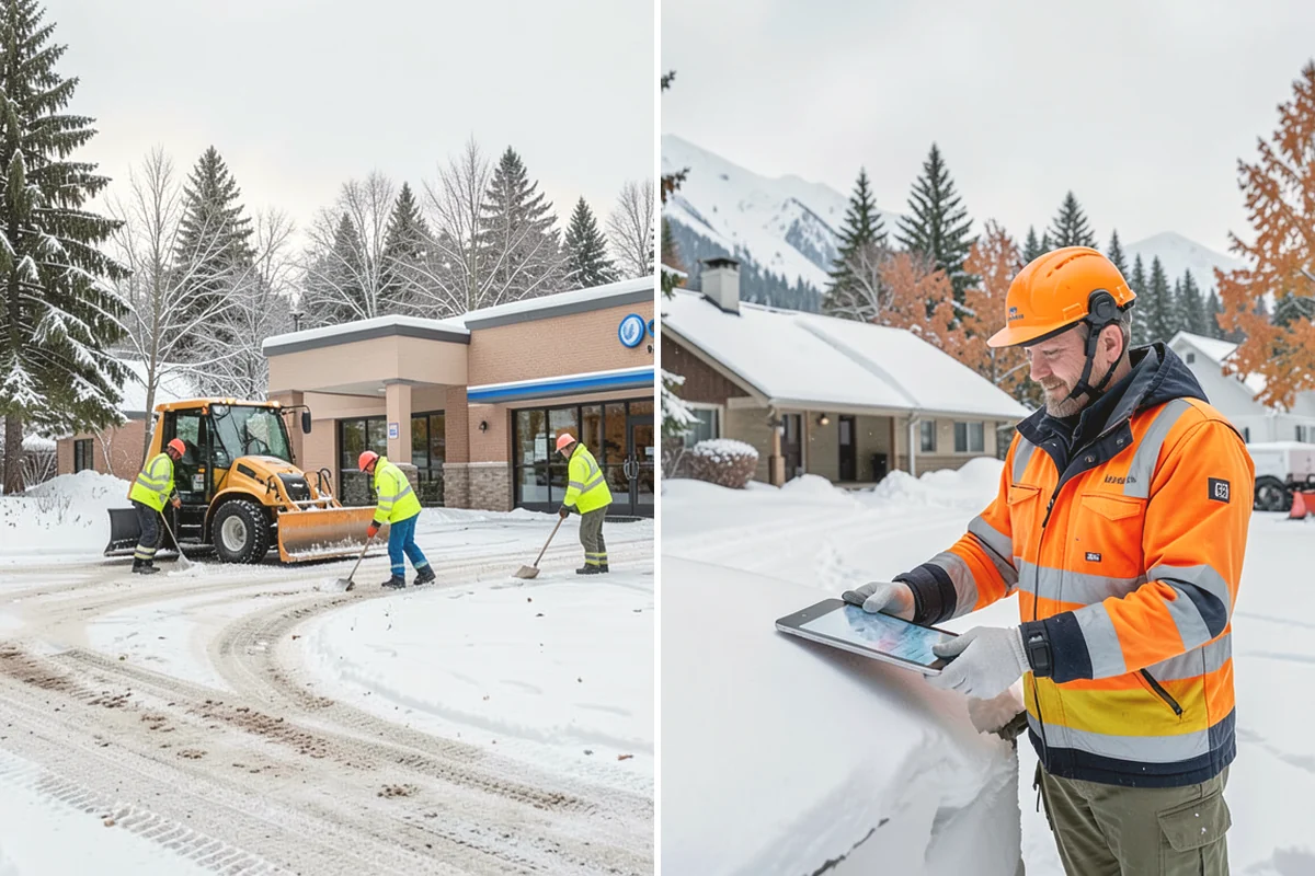Condominium Snow Plowing in Oak Harbor, Island County, WA - Review the site plan to separate deeded stalls from common lanes and visitor parking
