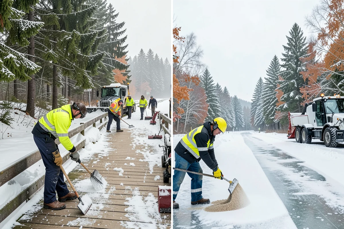 Condominium Snow Plowing in Pacific, King County, WA - Review the site plan to separate deeded stalls from common lanes and visitor parking