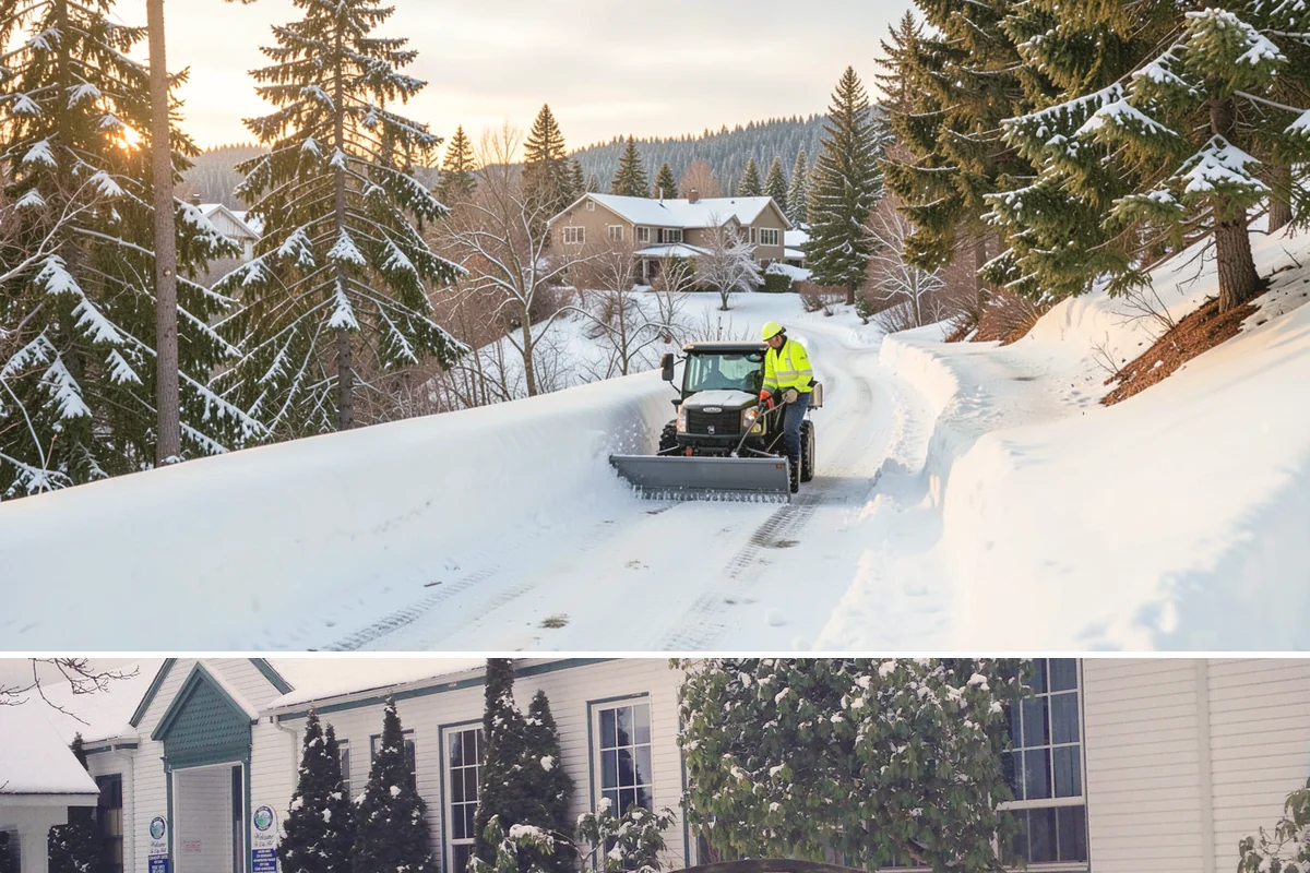 Condominium Snow Plowing in Pacific, King County, WA - Get on the schedule in autumn so your association is covered before the first freeze locks the courtyards in ice.