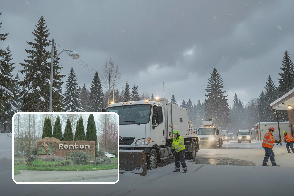 Condominium Snow Plowing in Renton, King County, WA - Interior drive lanes and visitor stalls cleared without blocking deeded spaces