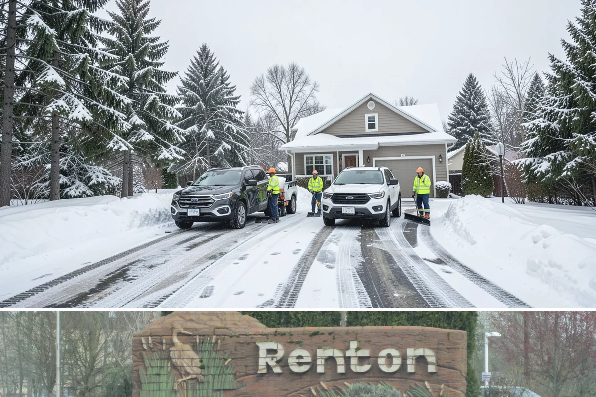 Condominium Snow Plowing in Renton, King County, WA - Get on the schedule in autumn so your association is covered before the first freeze locks the courtyards in ice.